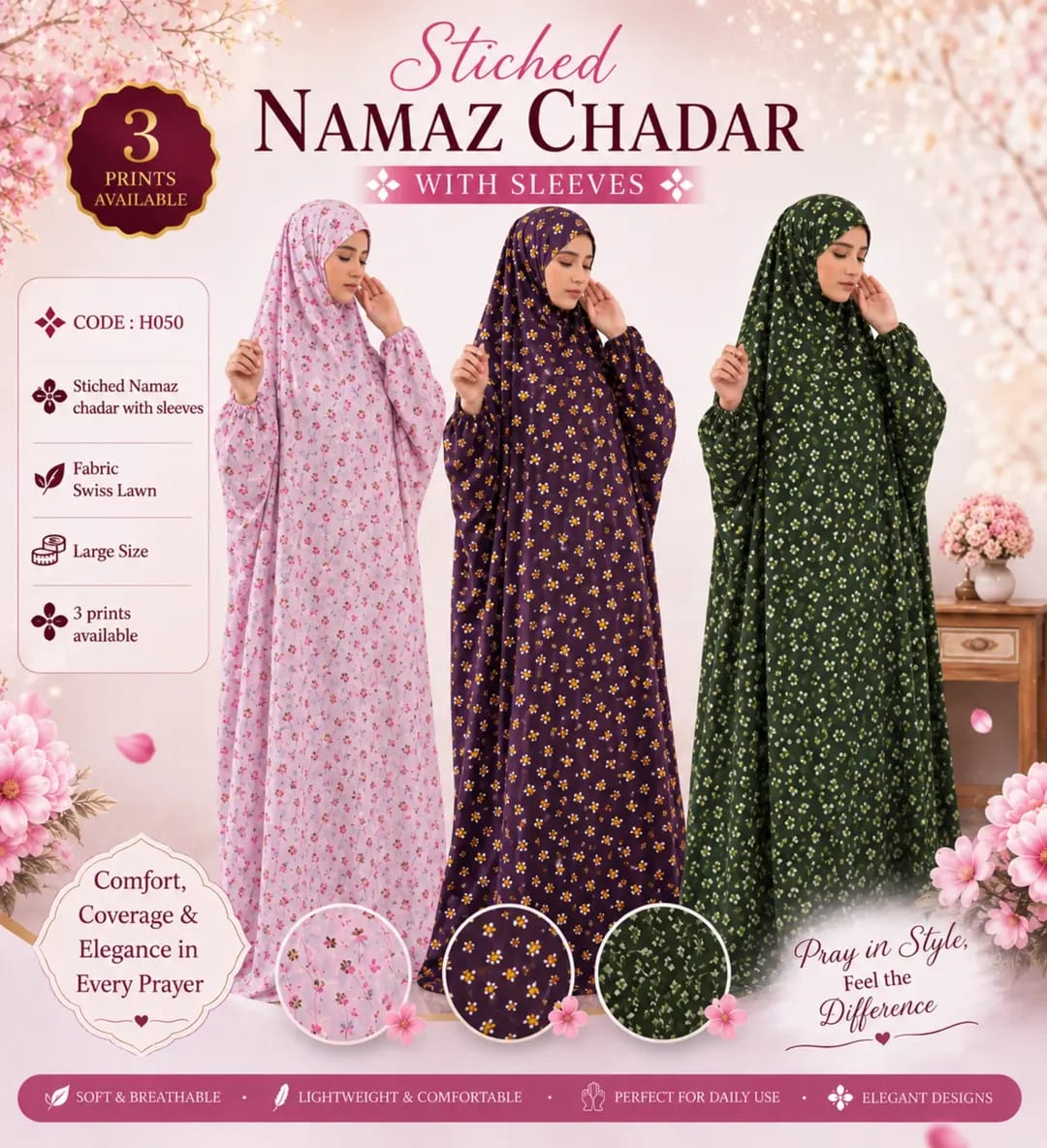 Premium Namaz Chadar – Comfortable & Modest Prayer Wear