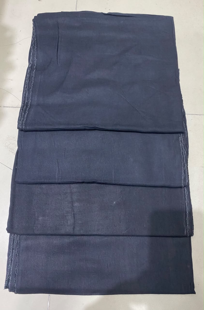 Black Linen Plain Shawl - Classic Modest Wrap