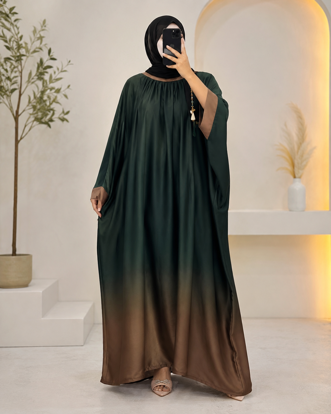Two-Tone Elegance Abaya