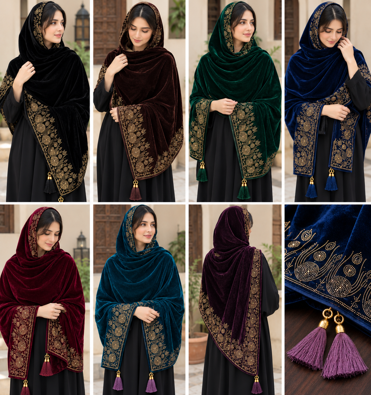 Premium Velvet Shawl - Soft Modest Wrap