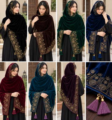 Premium Velvet Shawl - Soft Modest Wrap