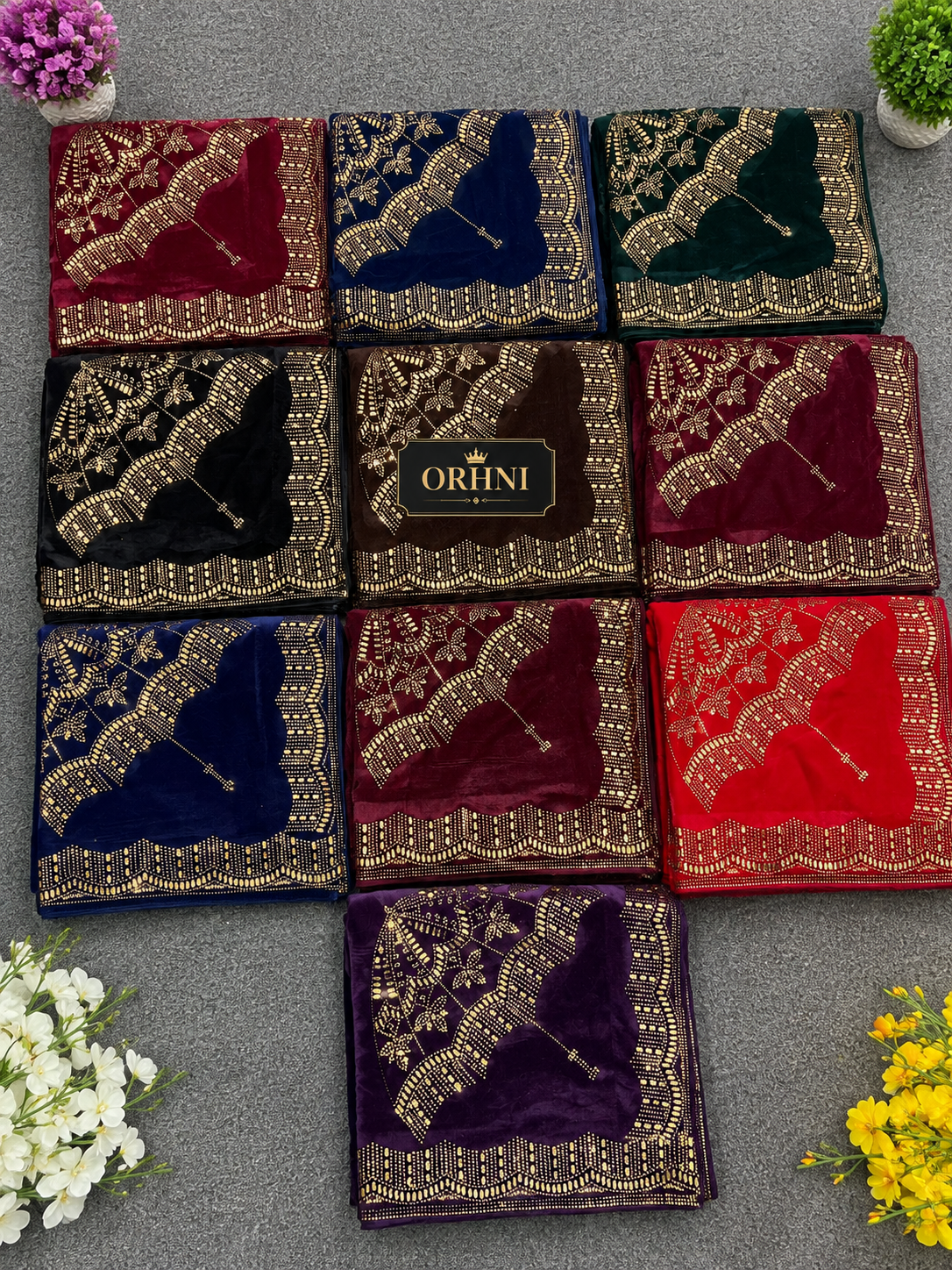 Premium Velvet Shawl DMC stones - Soft Luxury Modest Wrap